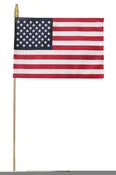 12" x 18" U.S. HEM POLYCOTTON FLAG DOWEL 5/16" x 24" SPEAR TIP
