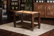 Medium Stained Barnwood Island Base — Smucker Village