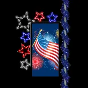 Banner Enhancer with Patriotic Stars Mount | Holiday Outdoor Decor