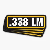 “.338 LM” Ammo Label (4-Pack)