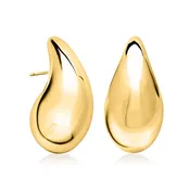 10KYG PUFFY PEAR DROP EARRINGS