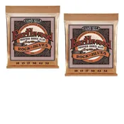 2 PACK Ernie Ball P02151 Earthwood Rock &amp; Blues Phosphor Bronze Acoustic String Set .010 – .052