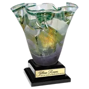 14 1/4" Multi Colored Art Glass Vase
