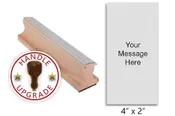 4 x 2 Vertical Custom Hand Stamp