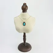 High Grade Turquoise Pendant - Gold Filled over Sterling Silver.  Chain is a gold filled ball chain, 18" long