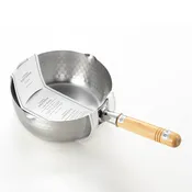 20cm Chrome Stainless Steel Pot, hammered finish