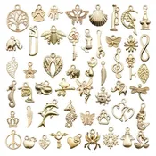 ✨ Golden Grab Bag: Tiny Treasures Galore Over 40 Assorted Charms Mixed✨