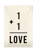 1+1 = Love Decoupage Glass Tray