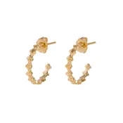 10K Gold Super Micro MB Cross Earrings