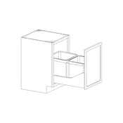 Accessory Base Cabinets – Full Height Door Base Kit with Double Trashcan Pullout