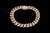 10K YELLOW GOLD 7.00 CTW DIAMOND CUBAN LINK BRACELET 9.5"