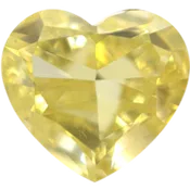 3.24 Carat Heart Fancy Intense Yellow Color VVS2 Clarity