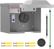30 Amp RV Outlet Box with Breaker