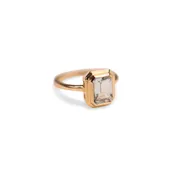 14k Aquamarine Bezel Ring