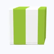 3" Cabana Stripe, Lime & White Napkins