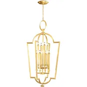 Fine Art Allegretto 28" Round Lantern in Gold Leaf - 780440-3