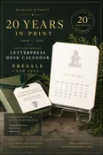 2027 Letterpress & Engraved Desk Calendar — Missing Q Press