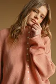 Button Front Easy Knitted Cardigan