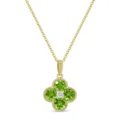 14 Karat Yellow Gold Peridot Pendant