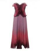 AMUR DELYTH STRAPLESS DRESS IN OMBRE PETAL