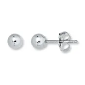 14 Karat Gold Ball Stud Earrings, 4mm