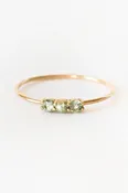 14k 3S Green Sapphire Ring