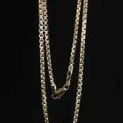 10K YG Cardano Box Chain 16”