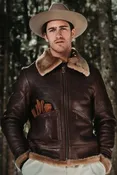 Aviator B3 Shearling Brown leather Jacket
