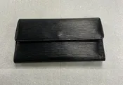Vintage Louis Vuitton Black Epi Sarah Wallet