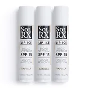 Lip Ice SPF 15 Vanilla Moisturizing Lip Balm 3 Pack