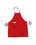 2 Pocket Red Fixed Bib Apron