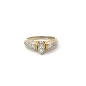 14kt Two-Tone Marquise Diamond Engagement Ring