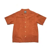5739 Cotton/Linen Amami-Dorozome Mud-Dyed Shirt - Brown
