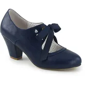 2 1/2" Cuben Heel Mary Jane Pump W/ribbon Tie
