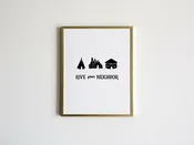 11 x 14 Love Your Neighbor Print