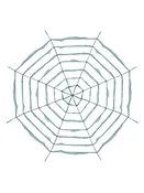 12 Foot White Fabric Spider Web Yard Decoration