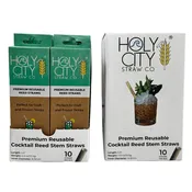 5.5" Jumbo Reed Stem Drinking Straws | Inner pack | 20 x 10ct. Boxes