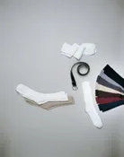Belt, leather. Black or brown only.