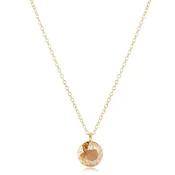 16" Gold Necklace Reflection Small Charm