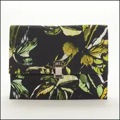 RCD15635 PROENZA SCHOULER 2016 Black/Green Floral Clutch