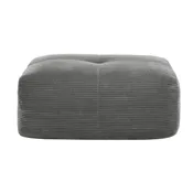 Anchorage Corduroy Corner Sofa Ottoman, Grey