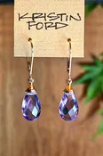 Amethyst & Hessonite Earrings