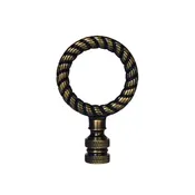 Antique Brass Ring Finial