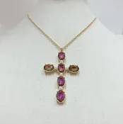 AB Emerald Crystal Cross