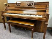 1973 Steinway Model F Console Piano in Traditional Walnut with Bench