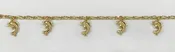 FL300 - 2mm PermaGold Chain/12.5mm Dolphins
