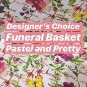 Designer's Choice Funeral Basket Pastel and Pretty