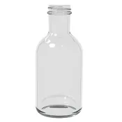 12 oz Clear Glass Round Long Neck Bottle - 38-405 Neck Finish
