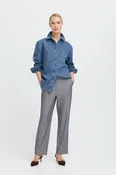 b.young Bykapuca Oversized Denim Shirt – Medium Blue