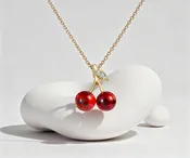 Cherry Pie CZ Necklace